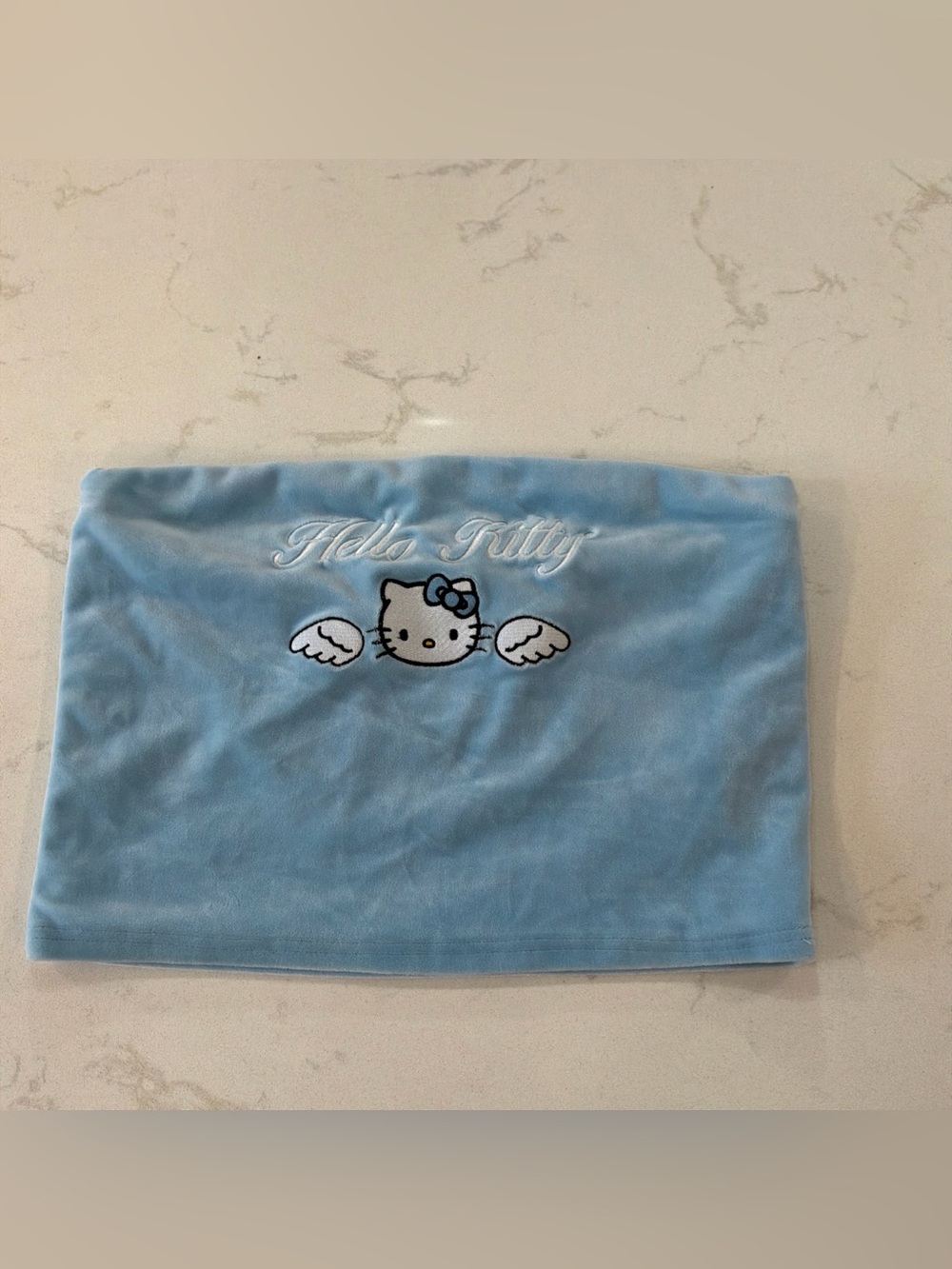 Hello Kitty X Forever 21 Blue Angel Tube Top Velour Sanrio Size L